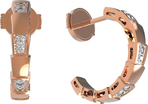 Серьги из золота c бриллиантами