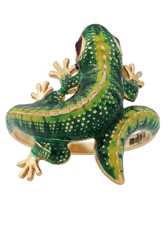 Кольцо из золота c эмаль