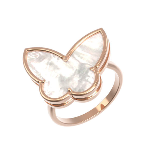 Кольцо из золота c перламутром