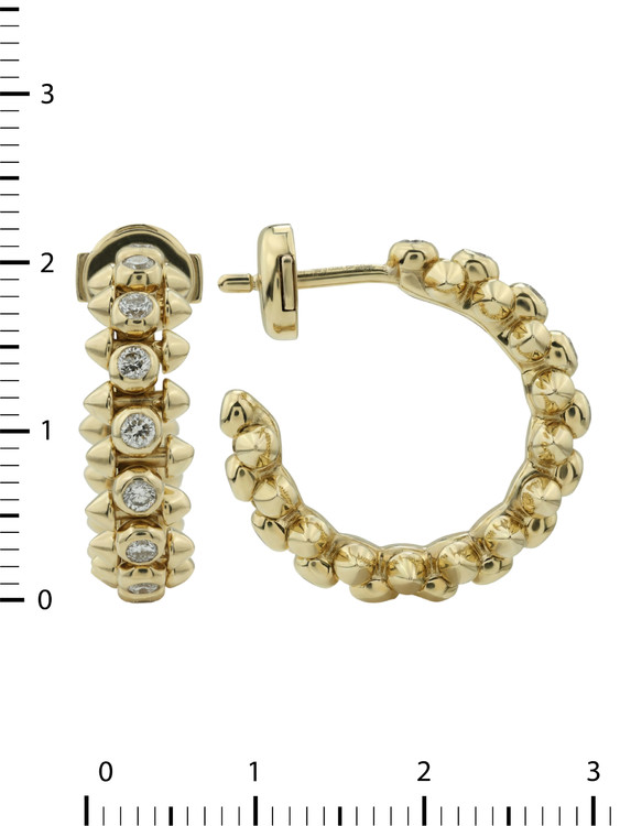 Серьги из лимонного золота c бриллиантами