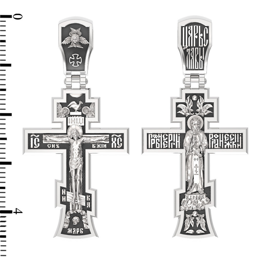 Крест из белого золота