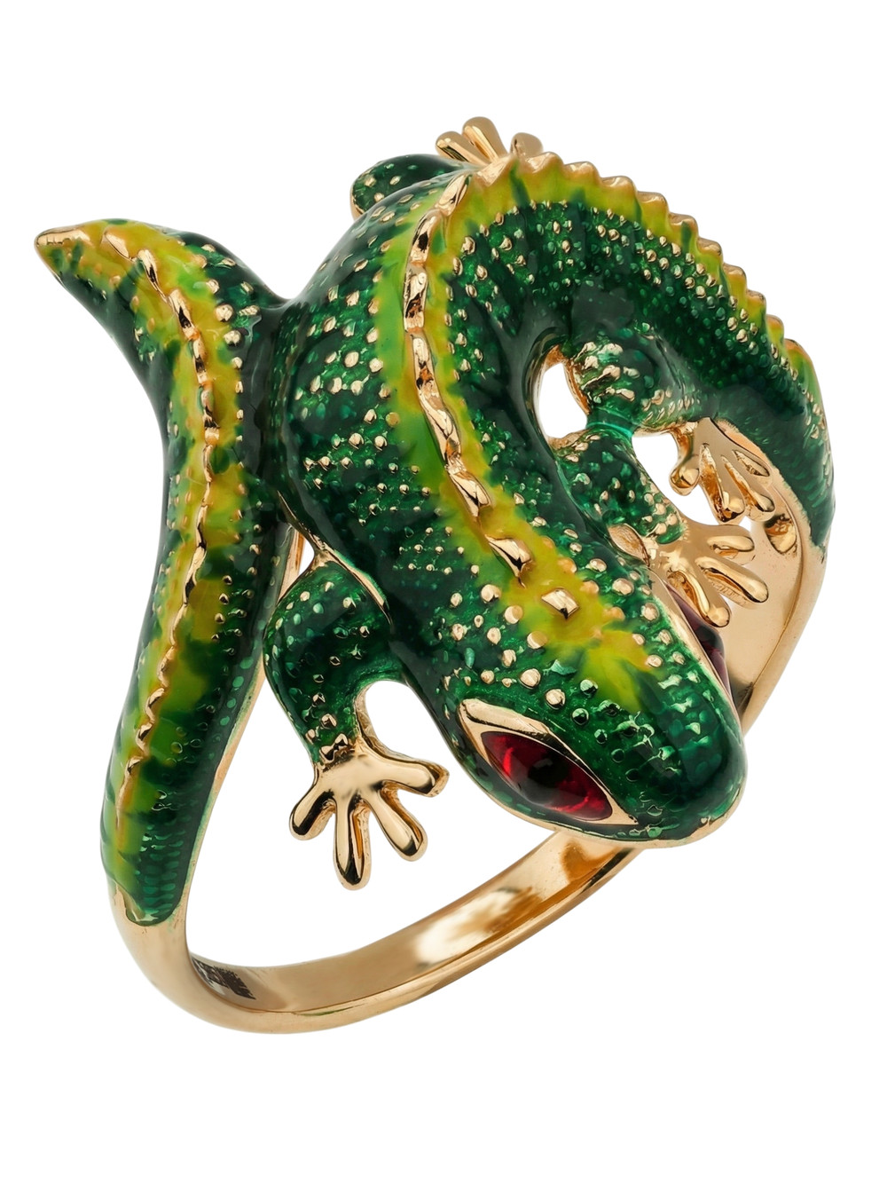 Кольцо из золота c эмаль