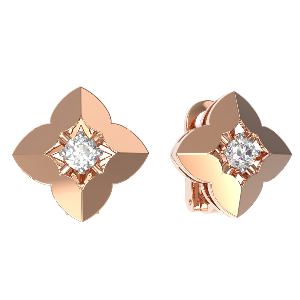 Серьги из золота c бриллиантами