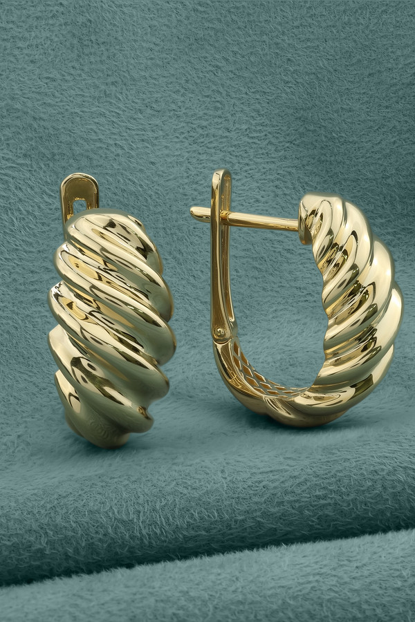 Серьги из лимонного золота