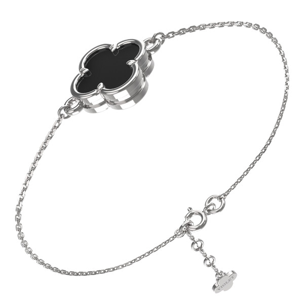 Браслет из белого золота c ониксом