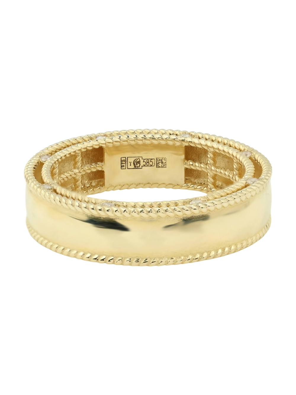 Кольцо из лимонного золота c бриллиантами