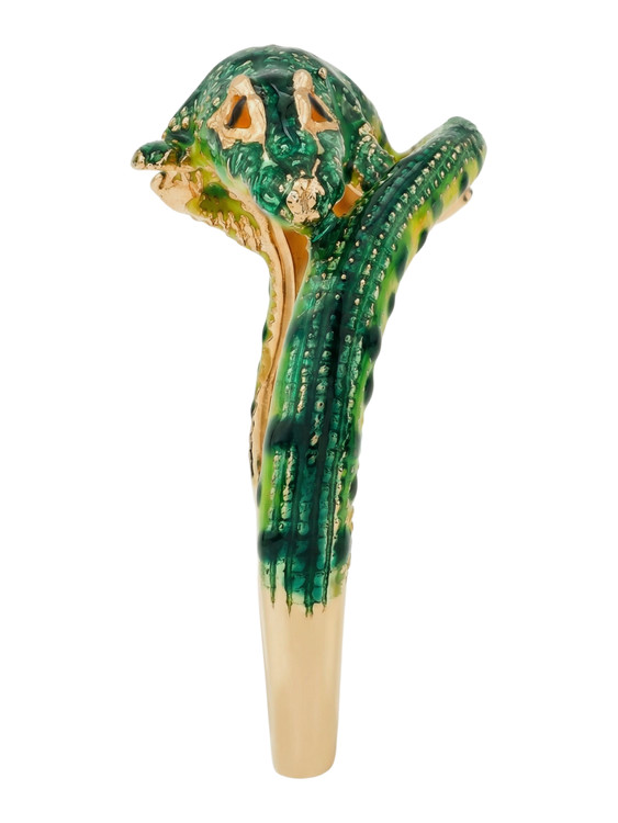 Кольцо из золота c эмалью