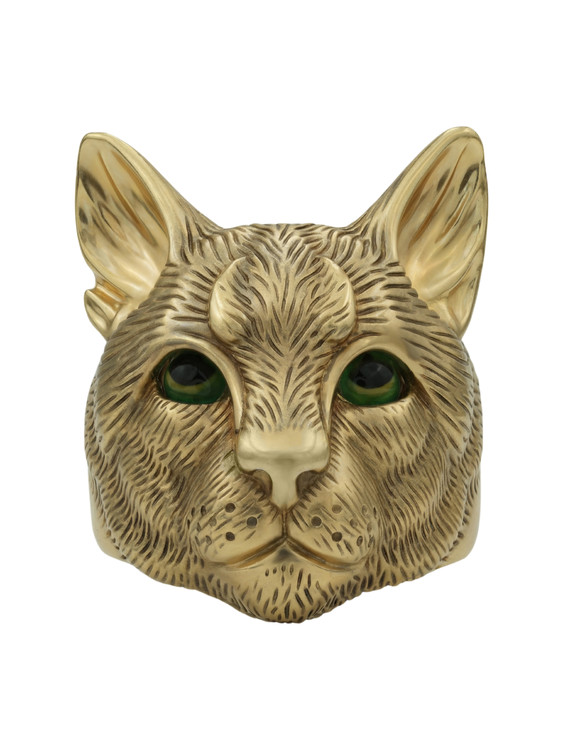 Кольцо из лимонного золота c эмалью