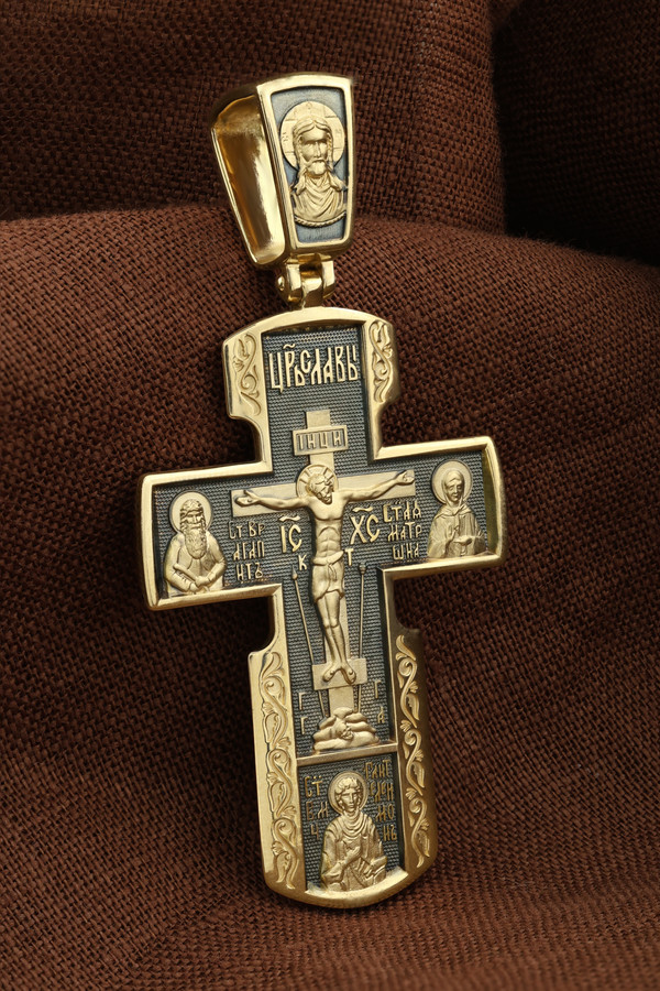Крест из лимонного золота