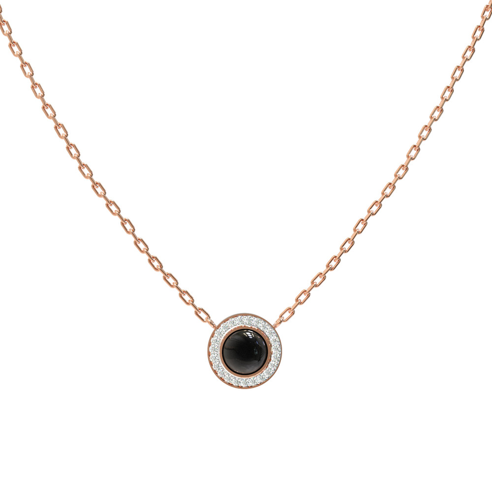 Колье из золота c бриллиантами и ониксом