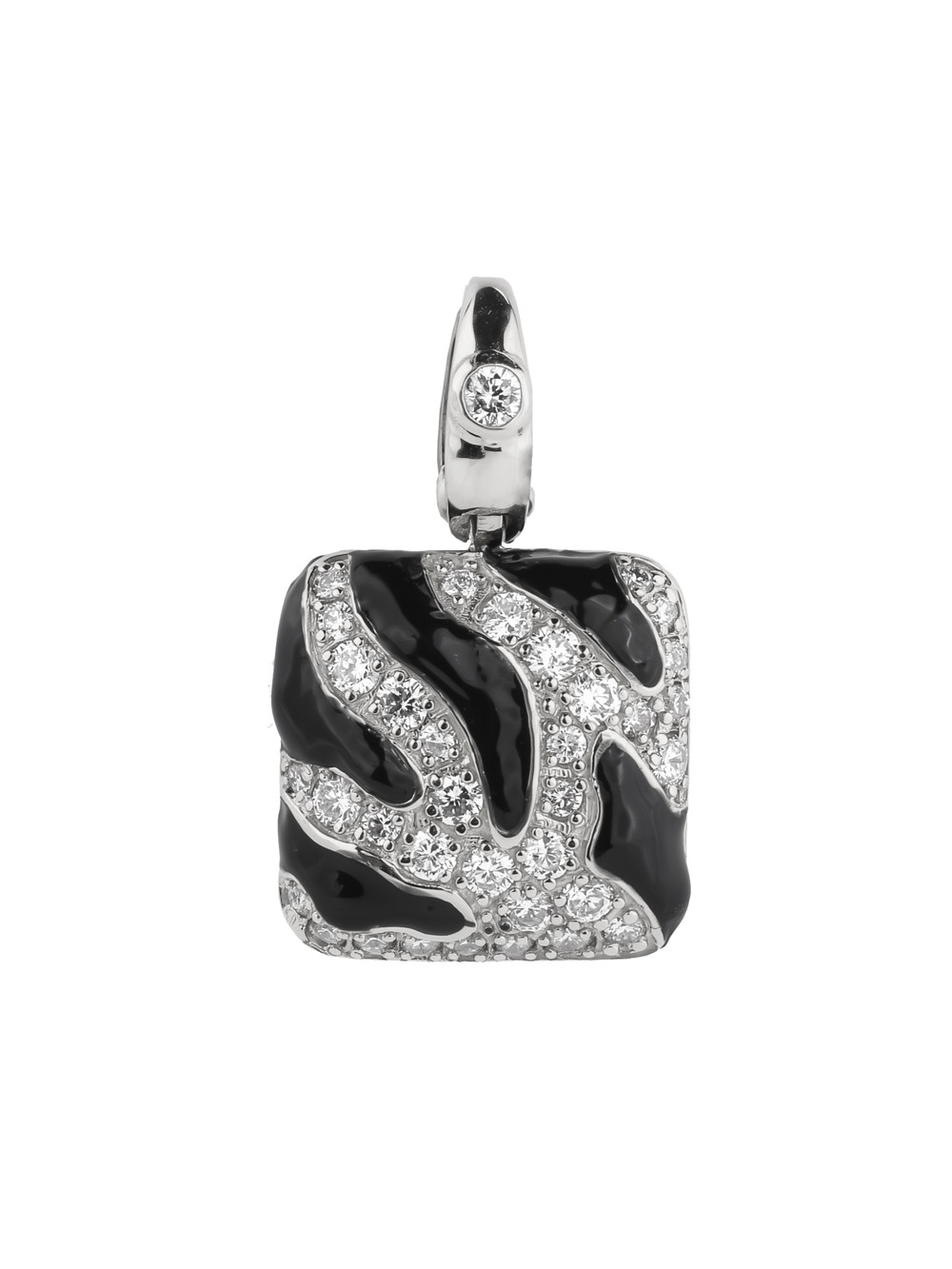 Подвеска из белого золота c эмаль и бриллиантами