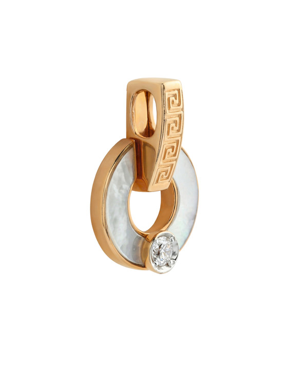 Подвеска из золота c бриллиантами и перламутром