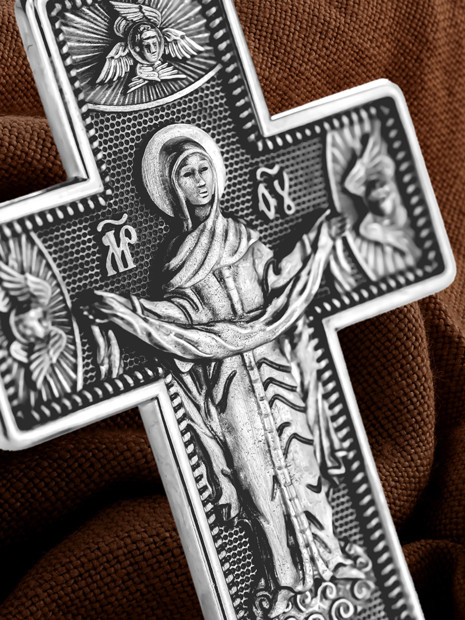 Крест из белого золота