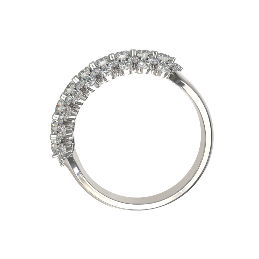 Кольцо из белого золота c бриллиантами