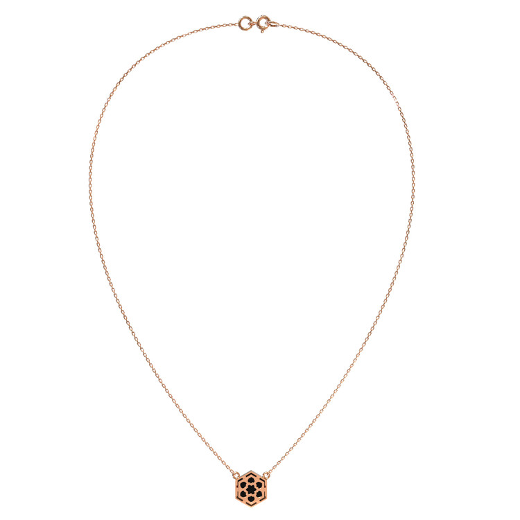 Колье из золота c ониксом