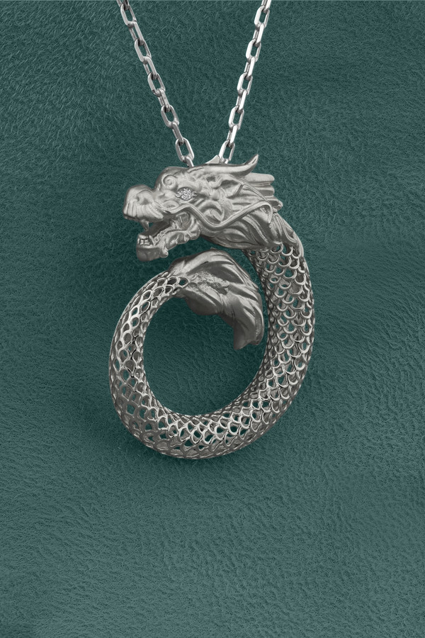 Подвеска из белого золота c бриллиантами