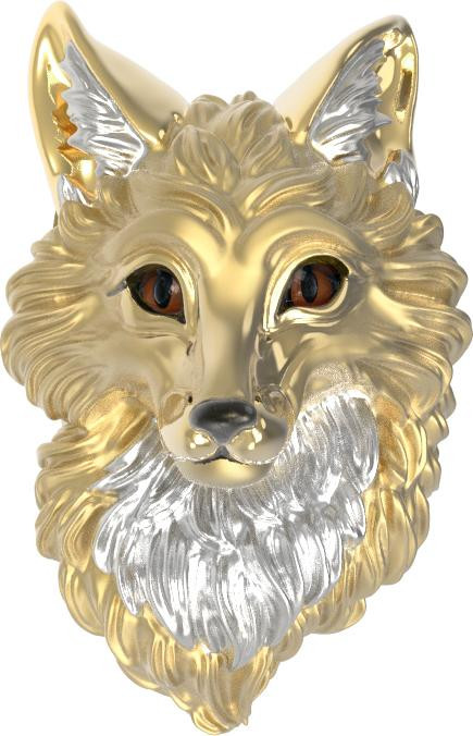 Подвеска из лимонного золота c эмаль