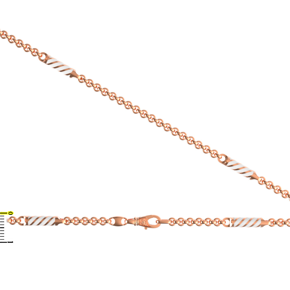 Цепь из золота c эмаль