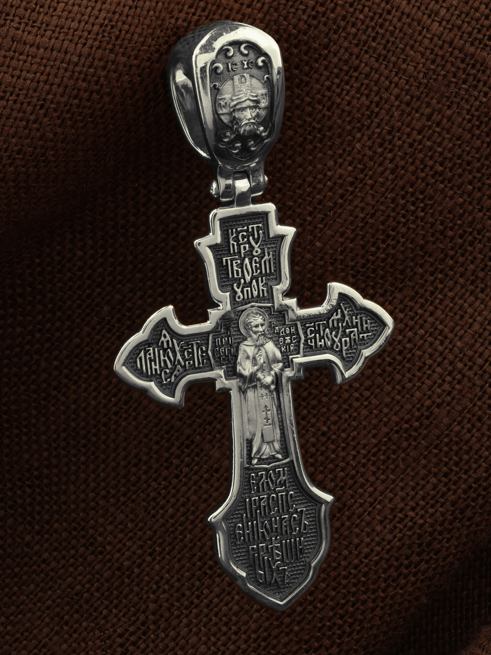 Крест из белого золота