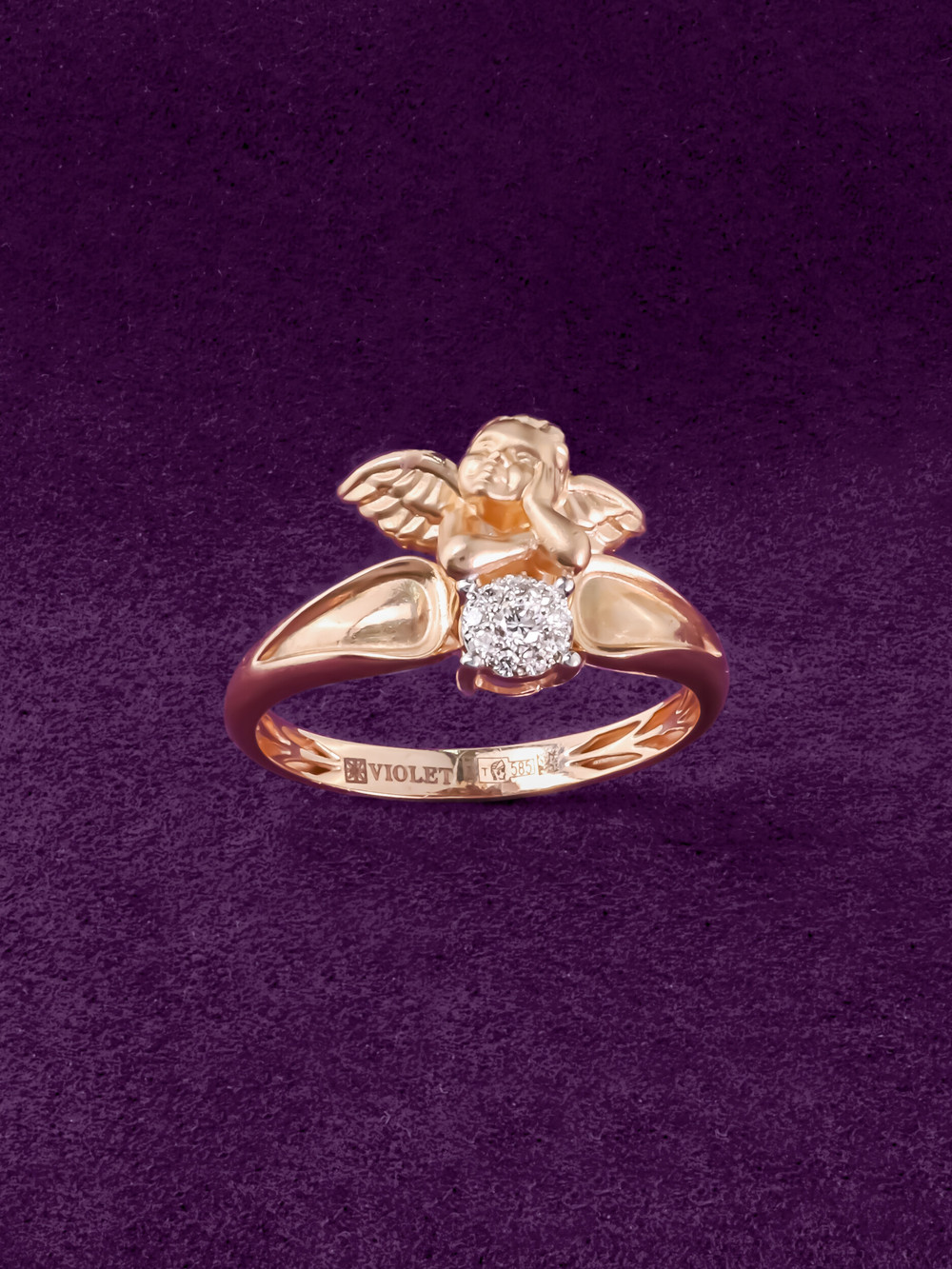 Кольцо из золота c бриллиантами