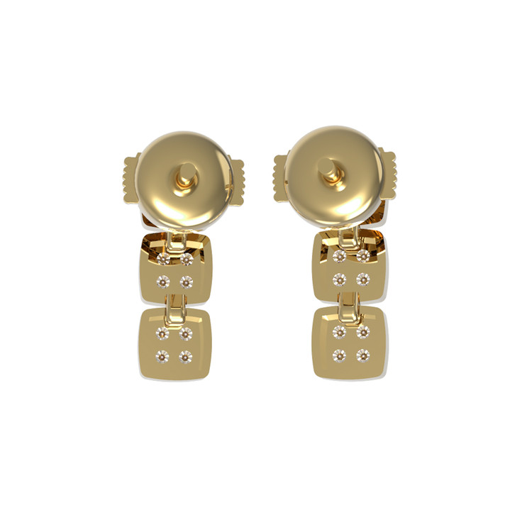 Серьги из лимонного золота c бриллиантами