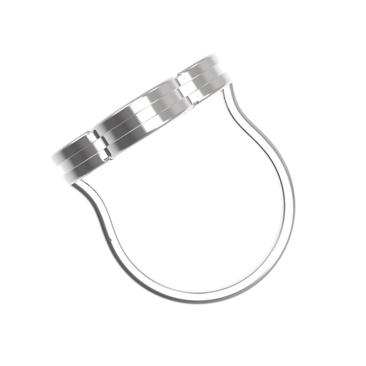 Кольцо из белого золота c ониксом