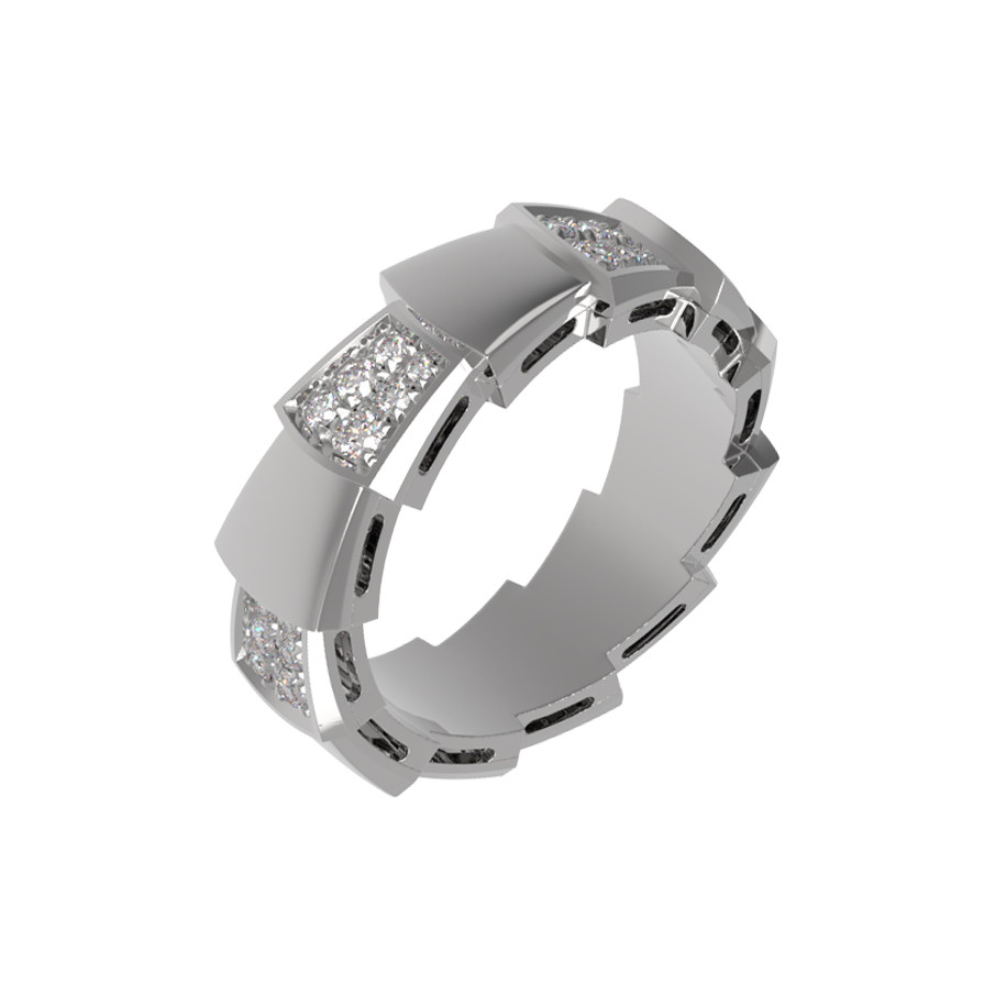 Кольцо из белого золота c бриллиантами