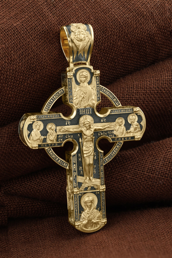 Крест из лимонного золота