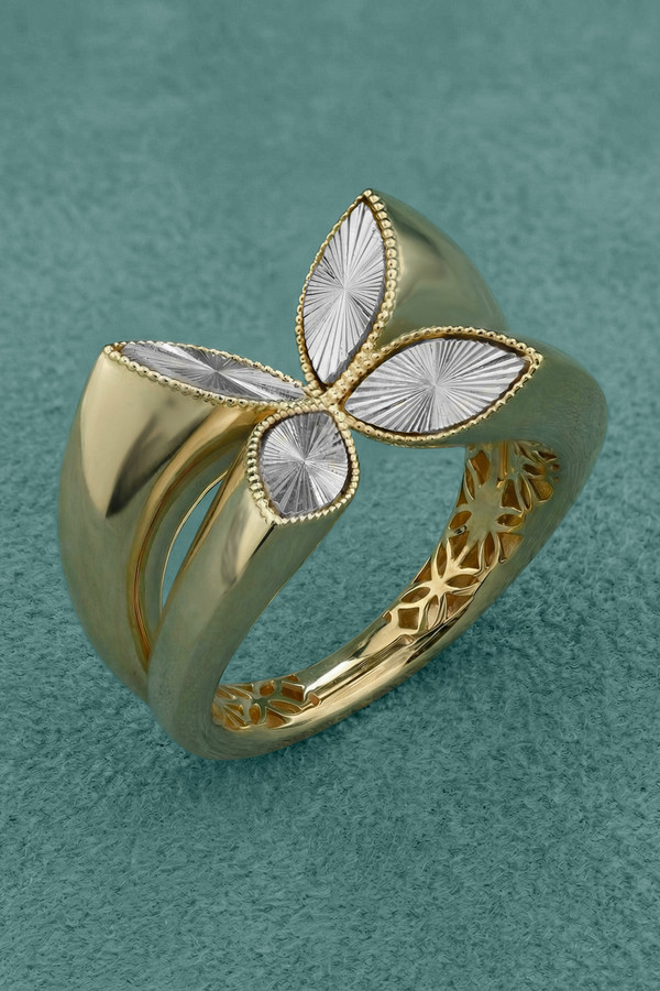 Кольцо из лимонного золота