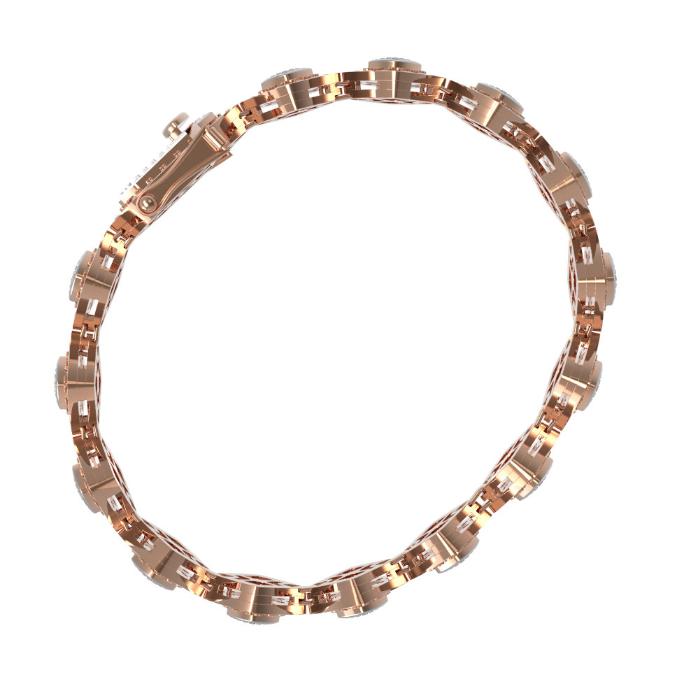 Браслет из золота c бриллиантами и сапфиром