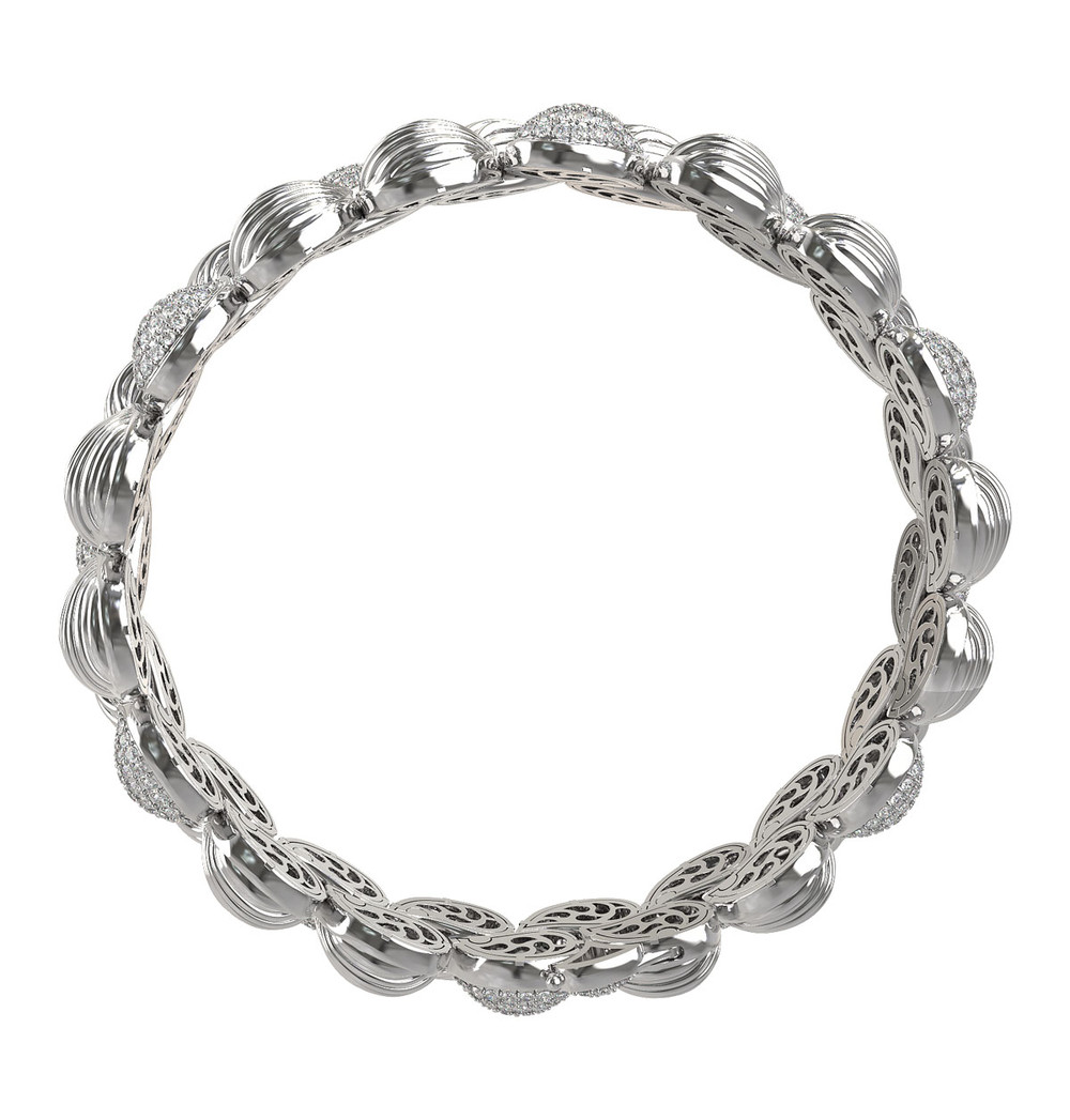 Браслет из белого золота c бриллиантами