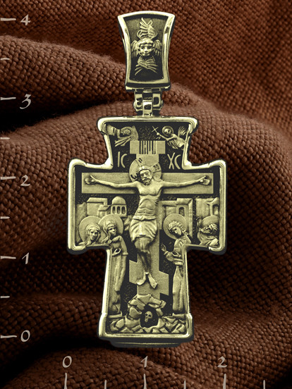 Крест из лимонного золота