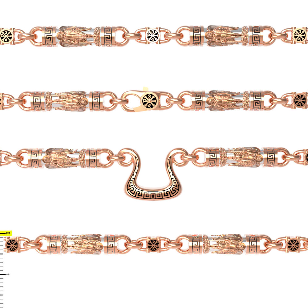 Цепь из золота c эмалью