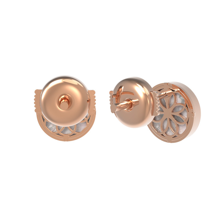 Серьги из золота c перламутром