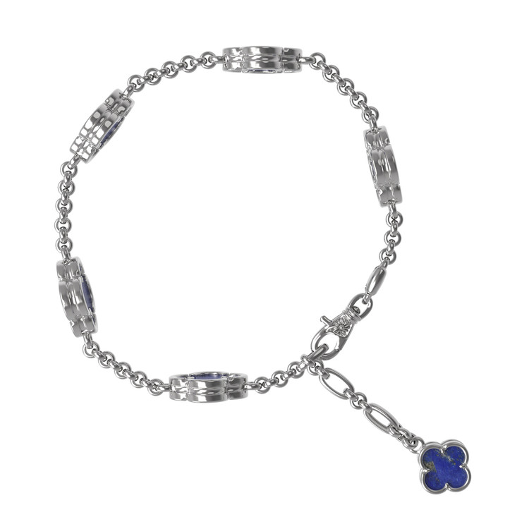 Браслет из белого золота c лазуритом