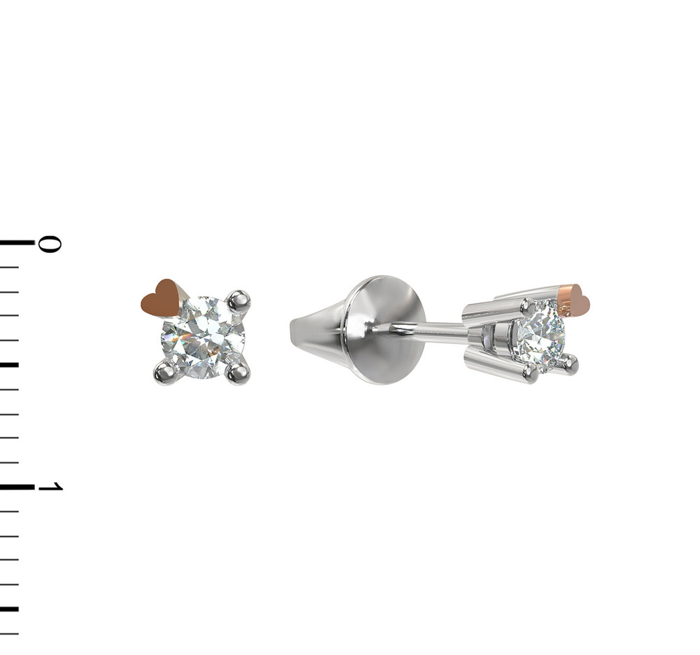 Серьги из белого золота c бриллиантами