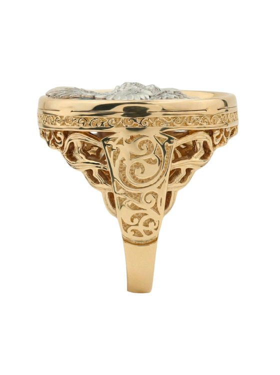 Кольцо из золота c эмаль