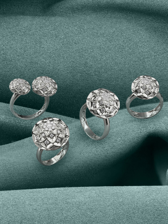 Кольцо из белого золота c бриллиантами