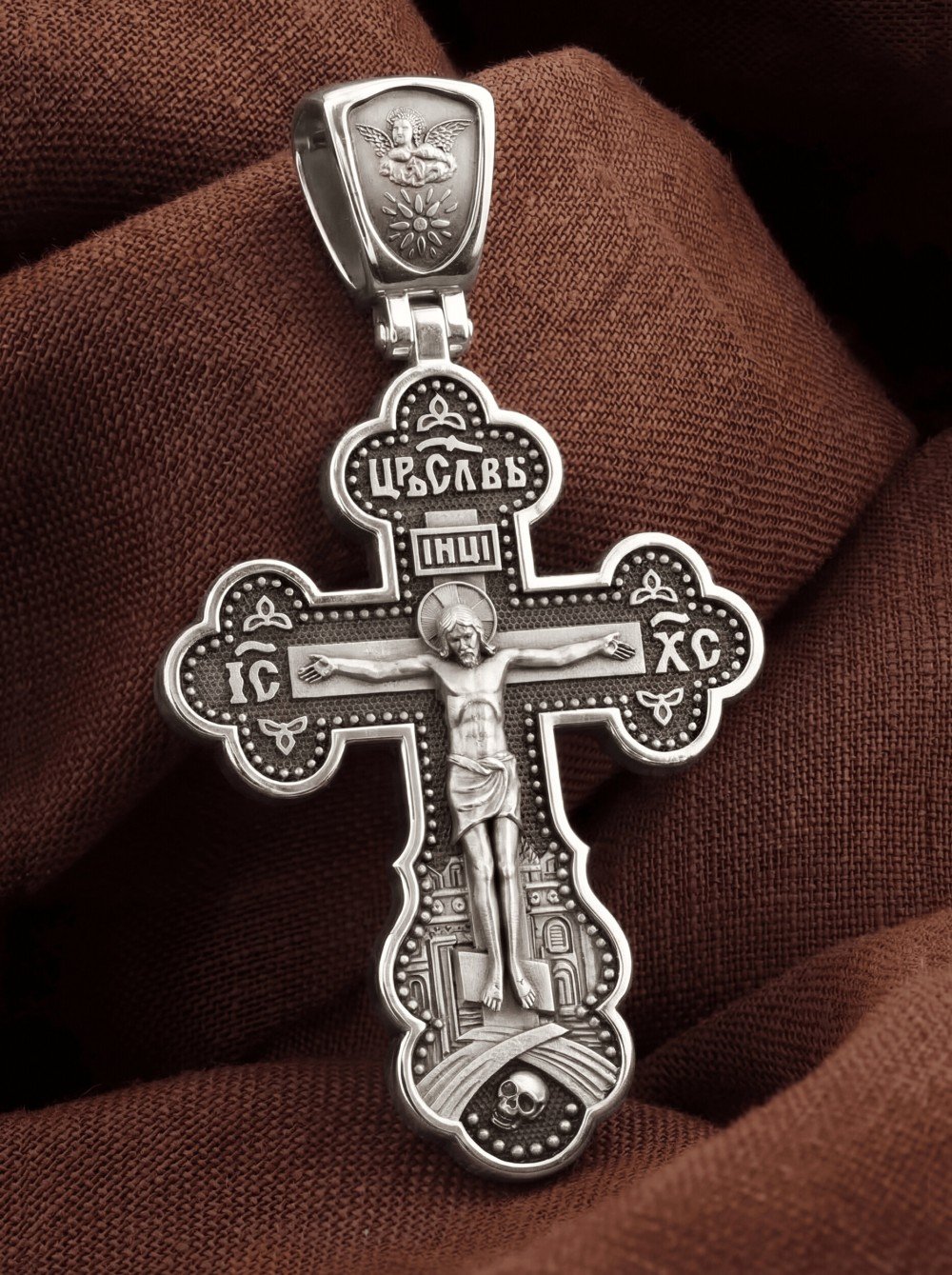 Крест из белого золота
