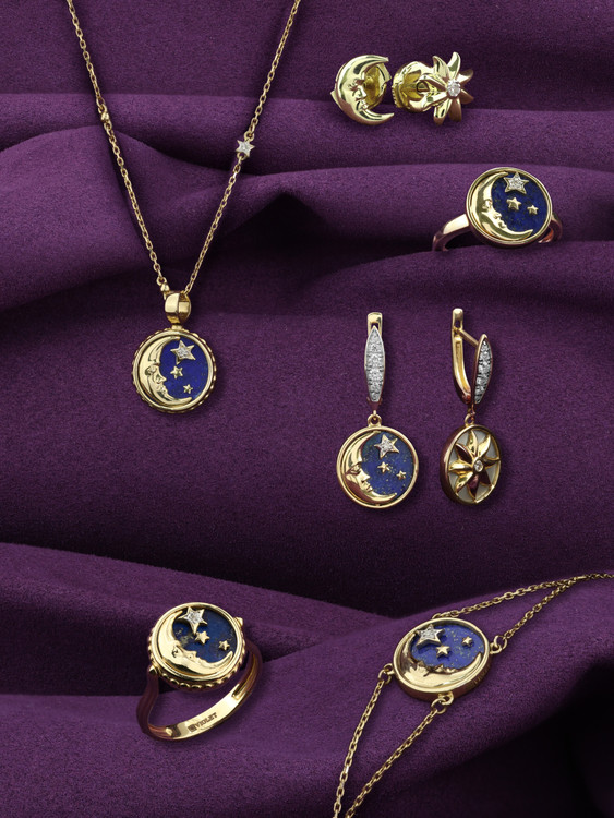 Серьги из лимонного золота c бриллиантами