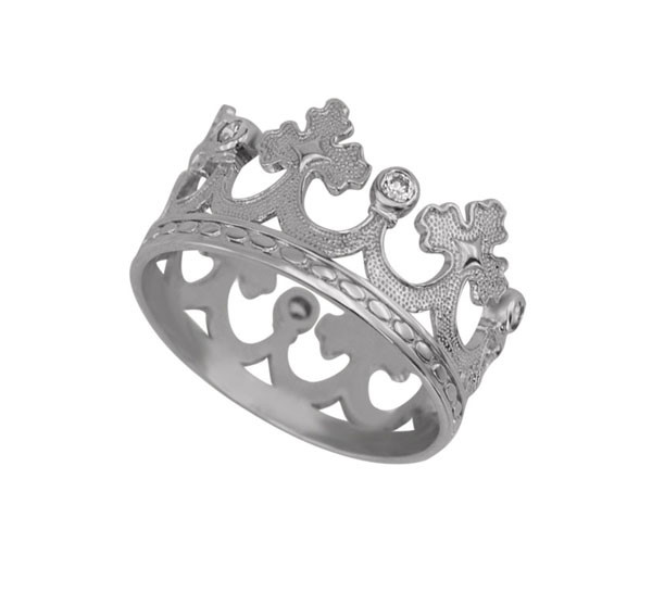 Кольцо из белого золота c фианитом