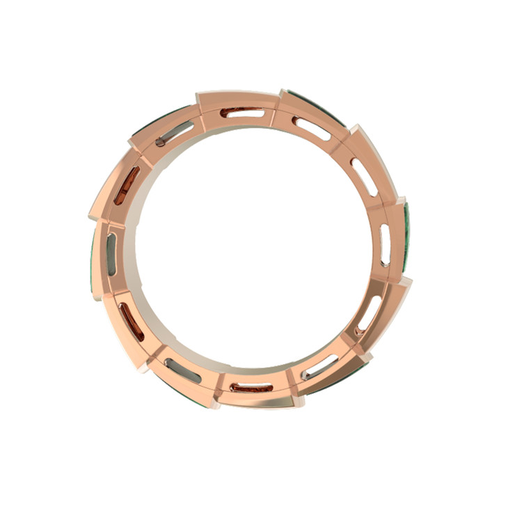 Кольцо из золота c малахитом