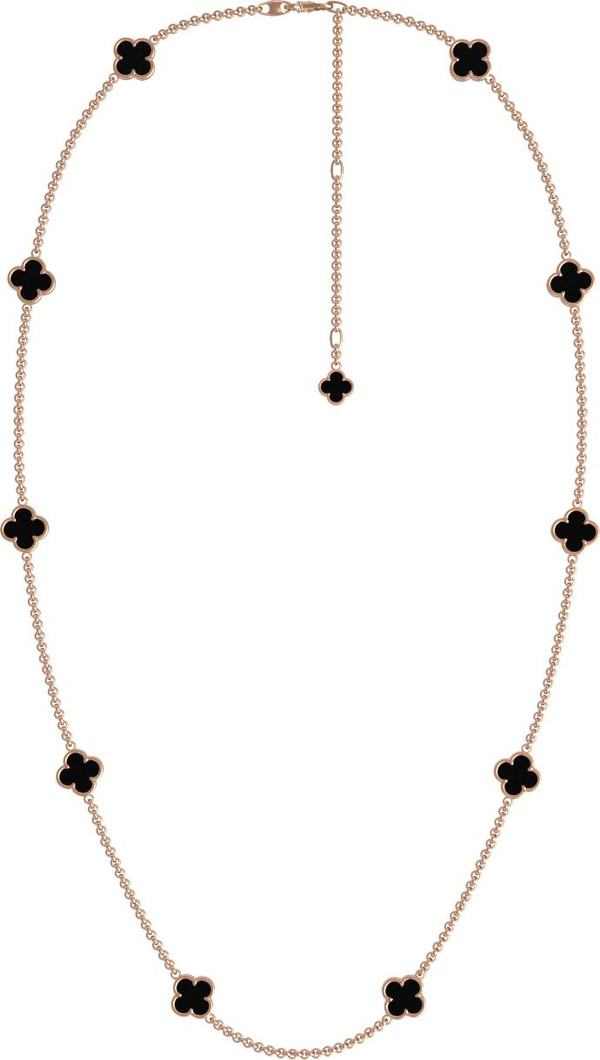 Колье из золота c ониксом