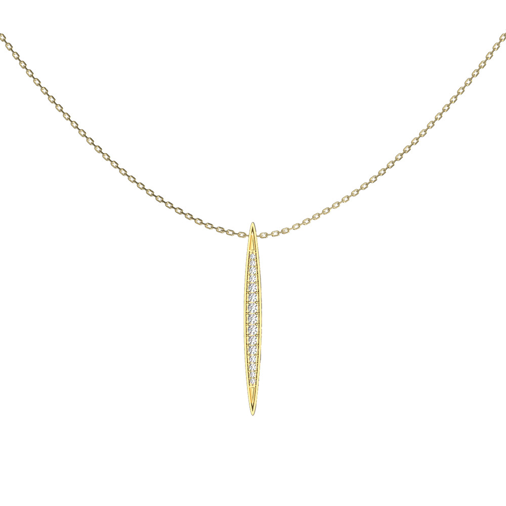 Колье из лимонного золота c бриллиантами