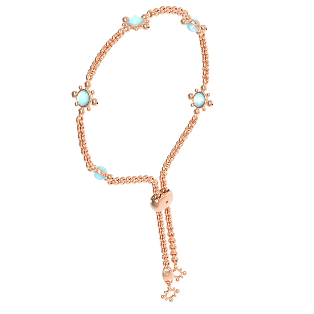 Браслет из золота c бирюзой