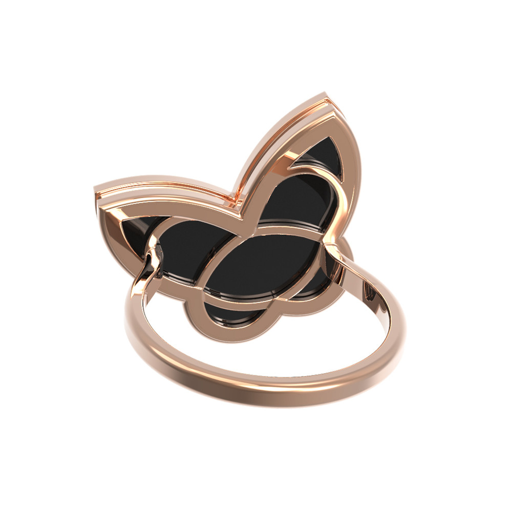 Кольцо из золота c ониксом