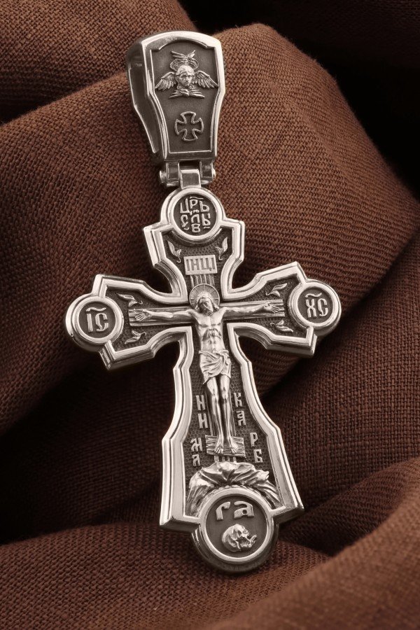 Крест из белого золота