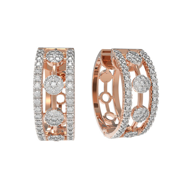 Серьги из золота c бриллиантами