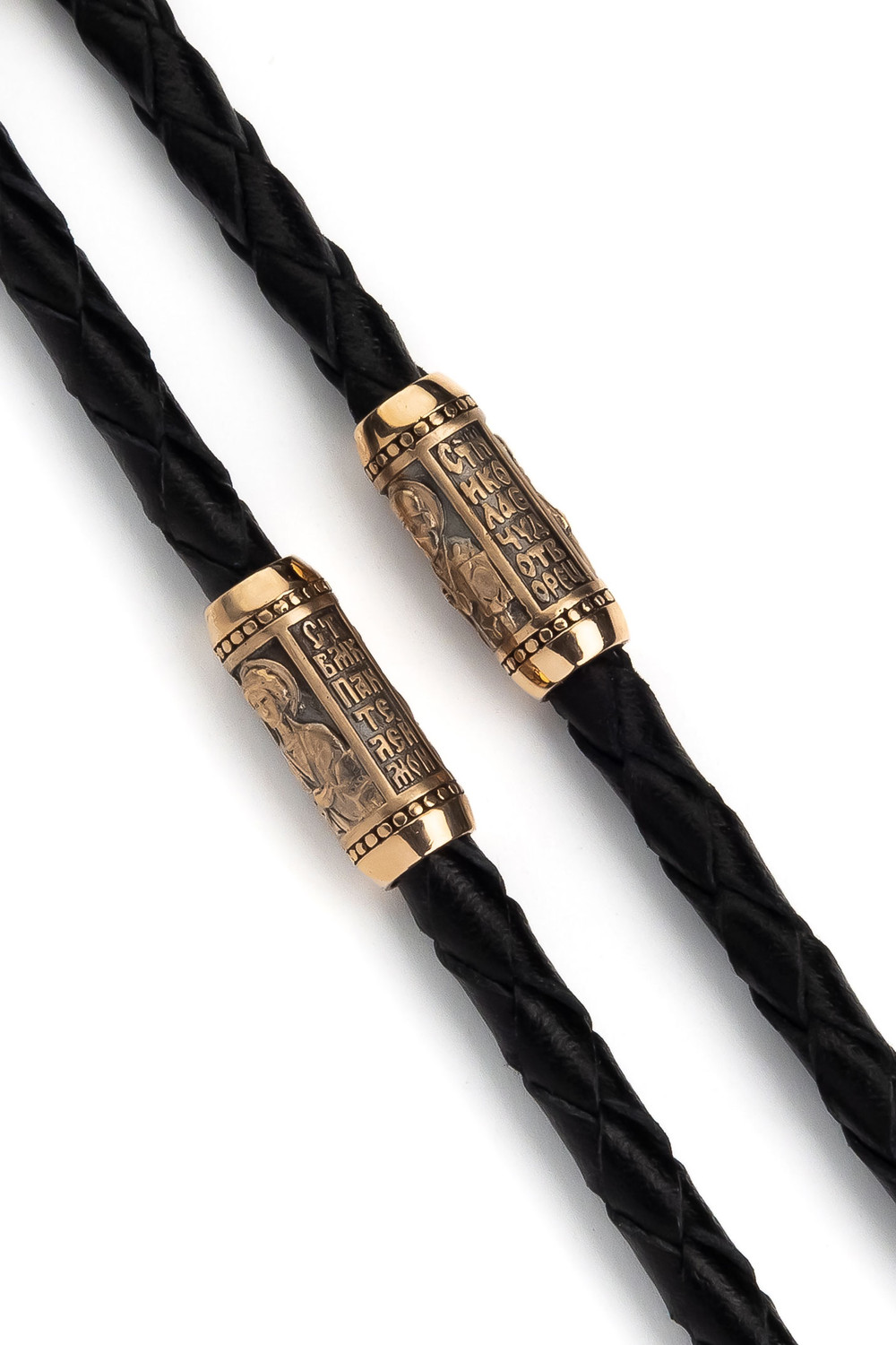 Шнурок кожаный из золота c кожаным шнурком