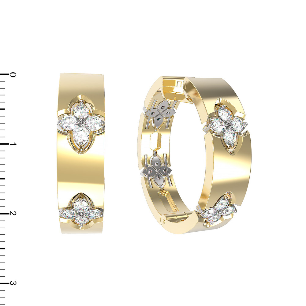 Серьги из лимонного золота c бриллиантами